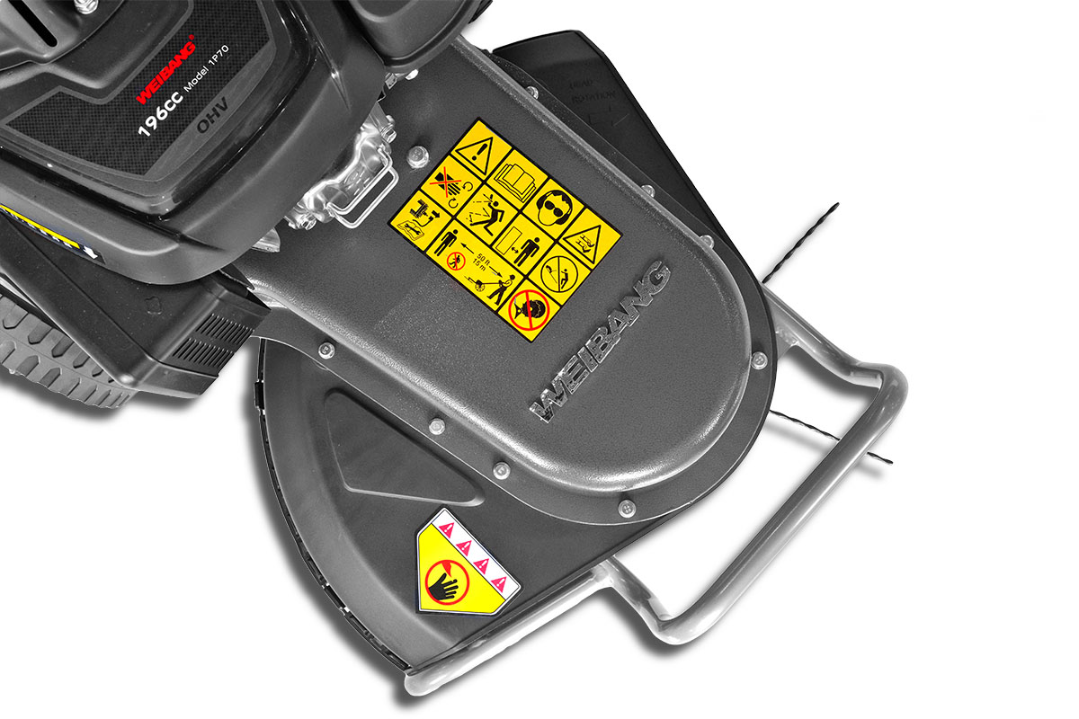 Kosilica za visoku travu, trimer WEIBANG WBLT567SLC, prikaz kosišta odozgo